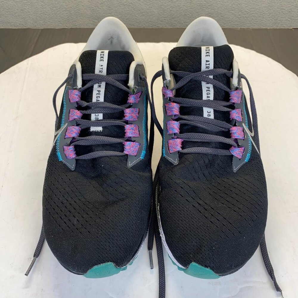 Nike Zoom Pegasus 38 Black Metallic White Fuchsia Silver CW7356-003 Size 13 Men
